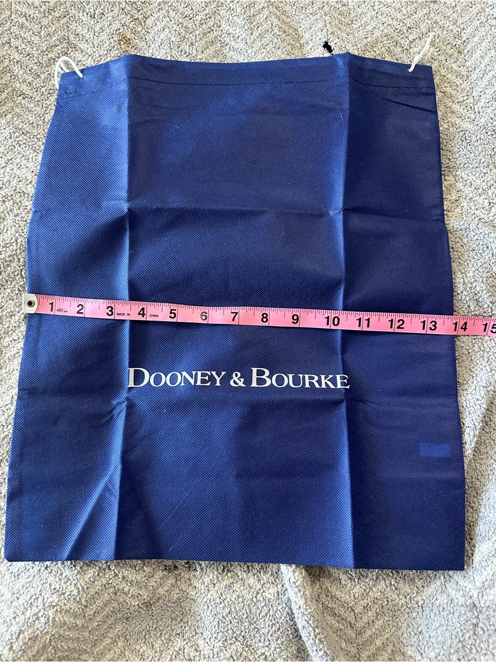 Dooney & Bourke Navy Blue Drawstring Dust Bag 16x14 - Picture 2 of 2